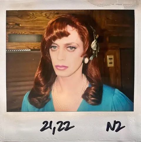 Polaroid of Steve Buscemi in drag on the set of Somebody to Love (1994)