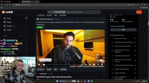 xQc Calls For Hasan Piker's Twitch Ban After Telling a 33 Month Subscriber "F*cking Die!" 👀