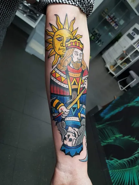 King/Death by Pawel Tabacki @ Zmierzloki Tattoo in Tychy, Poland