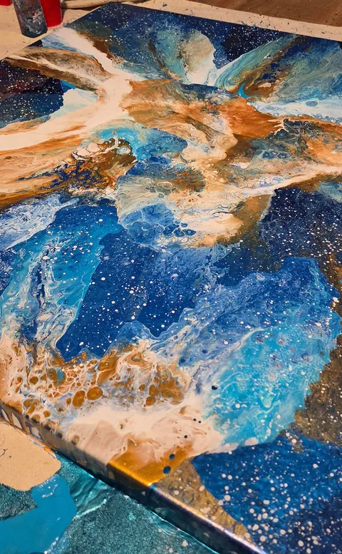 Acrylic dream worlds painted from imagination