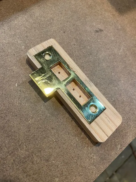 Finally got around to fixing my mortise lock strike plate.