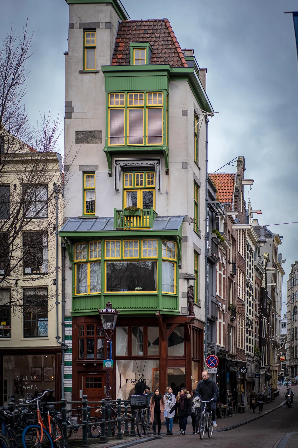 This magical looking building in Amsterdam, the Netherlands looks like it came out of a Studio Ghibli anime (found in De 9 Straatjes)