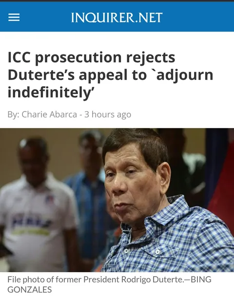 ICC Prosecutors want their own experts to determine Duterte's physical fitness to stand trial