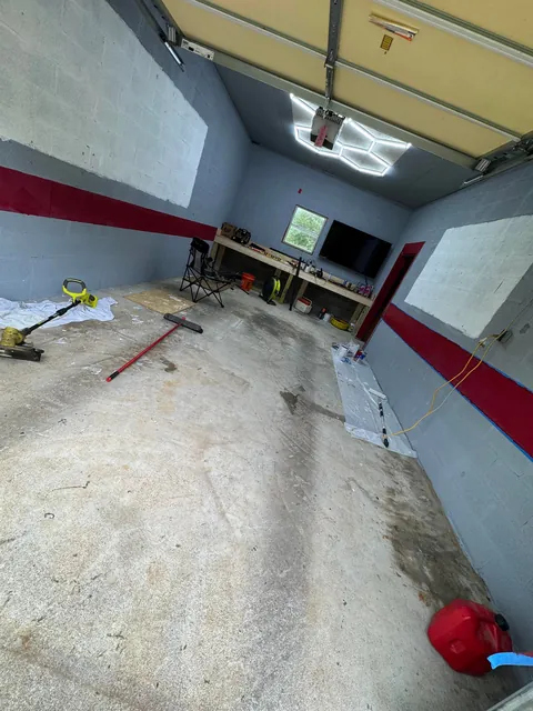 Here’s an image dump of my garage over the past year. My dad painted everything on the walls. He had a blast! Hope y’all like it.