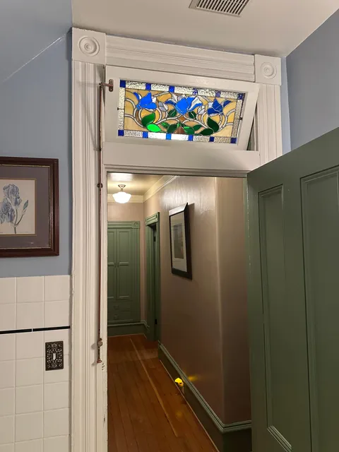 Stained glass transom window