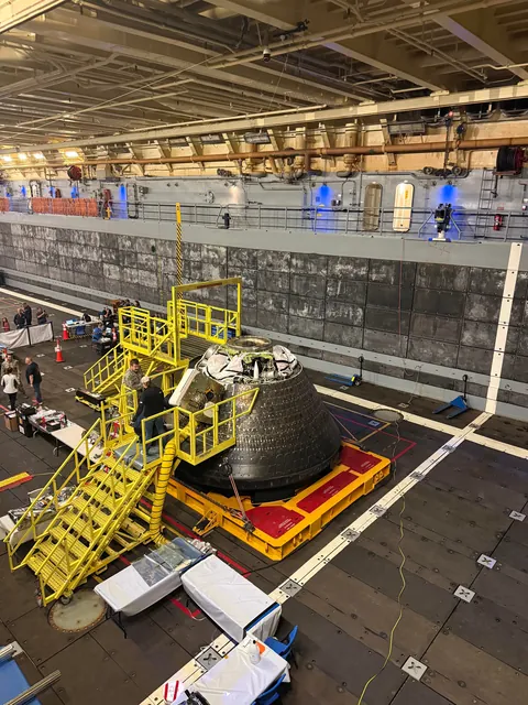 Some different angles of the capsule in USS John P. Murtha