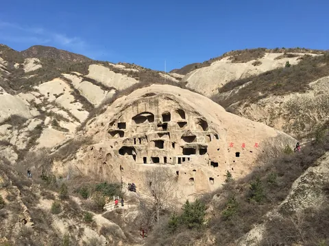 Guyaju Caves in China. No one knows by whom or when they were built.