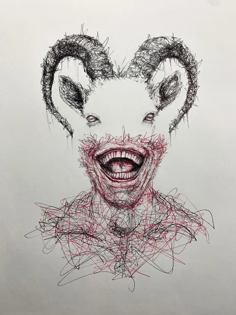 Some of my ballpoint pen drawings on paper.