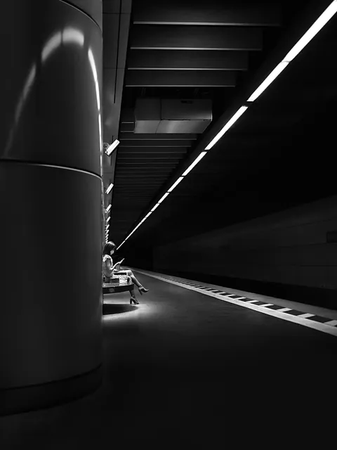 ITAP of a woman at a railway Station in Munich [Portrait]