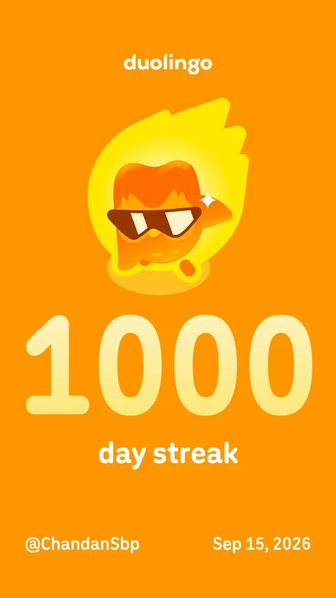 [Story] 1000 days Duolingo streak