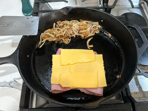 [homemade] hot ham and cheese