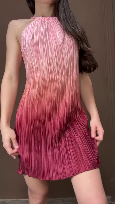 Teasing in my new dress