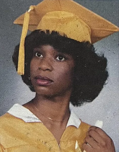 My mom's high school senior photo, 1981.