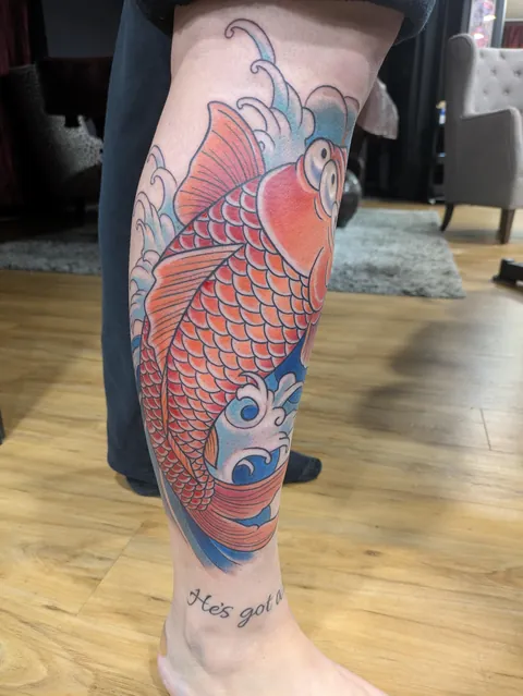 Blinky Koi by Taylor at 12 Tattoos
