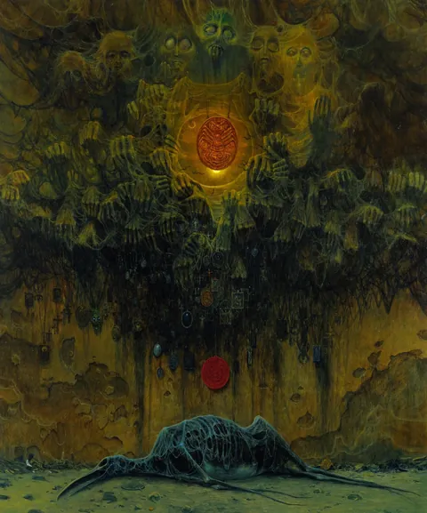 Untitled, Zdzislaw Beksinski, Oil on Hardboard, 1976