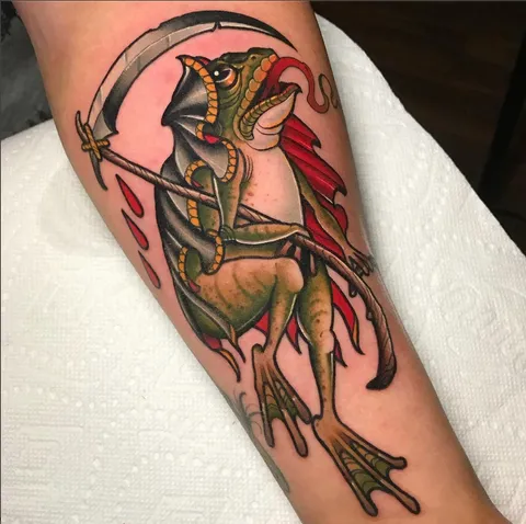"The Grim Leaper" - Ant Walsh @ Grim Tattoo -Penndale, PA