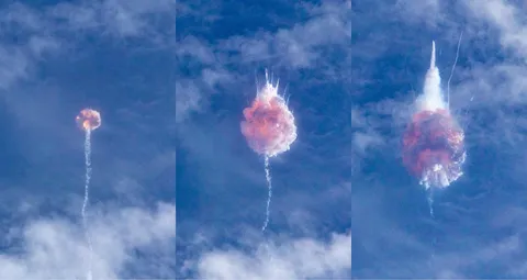 SpaceX’s Falcon 9 rocket (intentionally) blows up in the skies over Cape Canaveral during this morning’s successful abort test