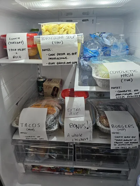 Hubby prepping me for his business trip