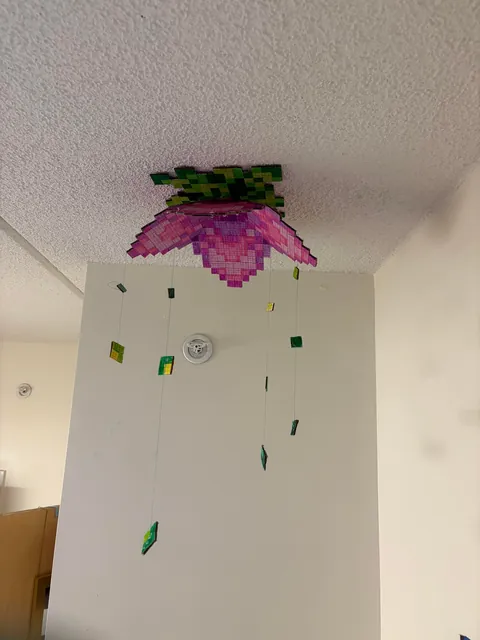 I made a spore blossom to hang up in my dorm ^-^