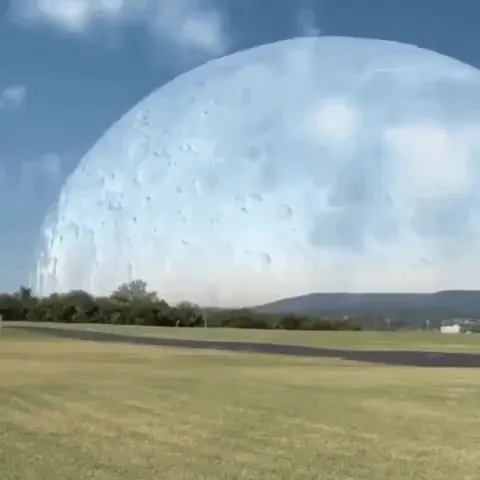 MOON WOULD LOOK LIKE if it were the same distance as ISS