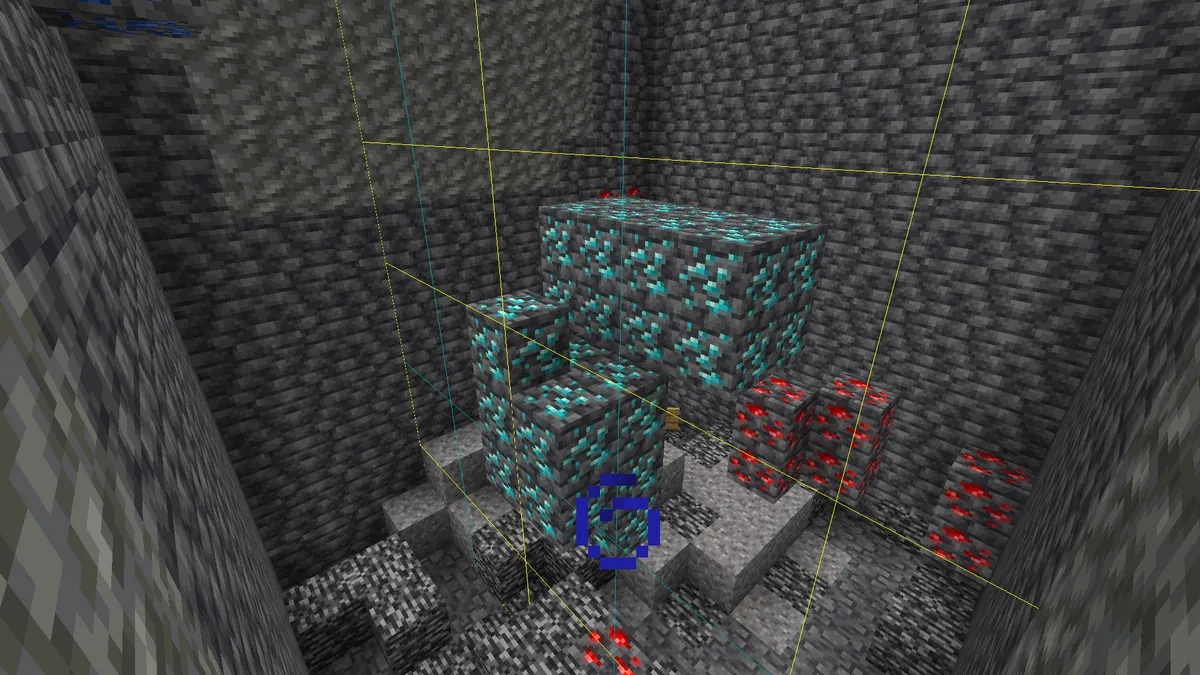 My girlfriend found a 26 diamond vein in a single chunck while mining casually