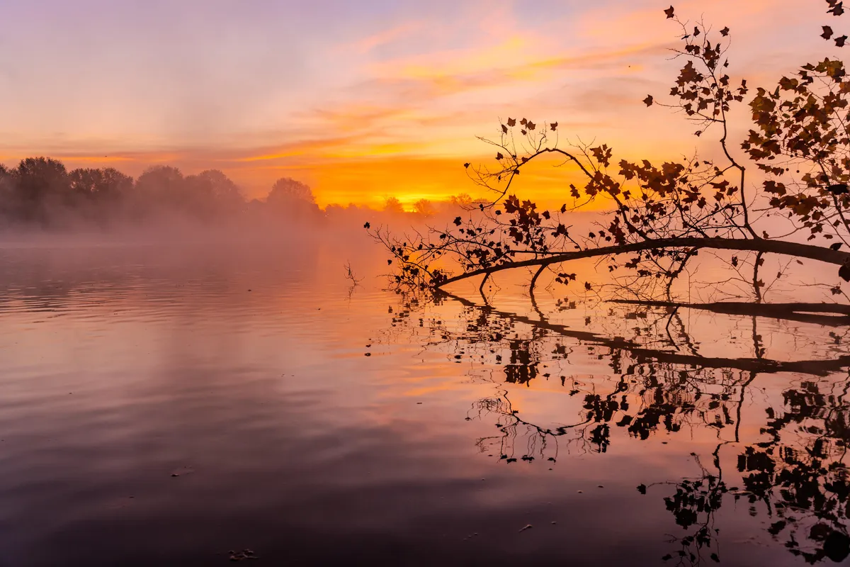 ITAP of a sunrise over a river.
