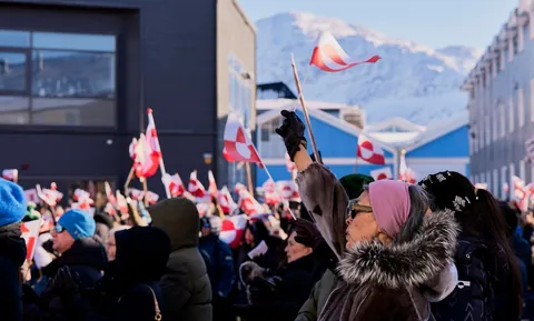 People of Nuuk Protest Against US Attempts to Take Over Greenland.