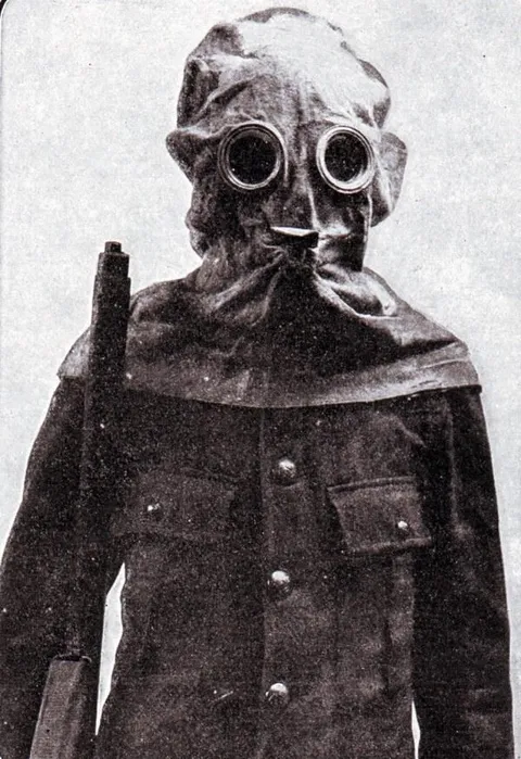Early british gas mask.