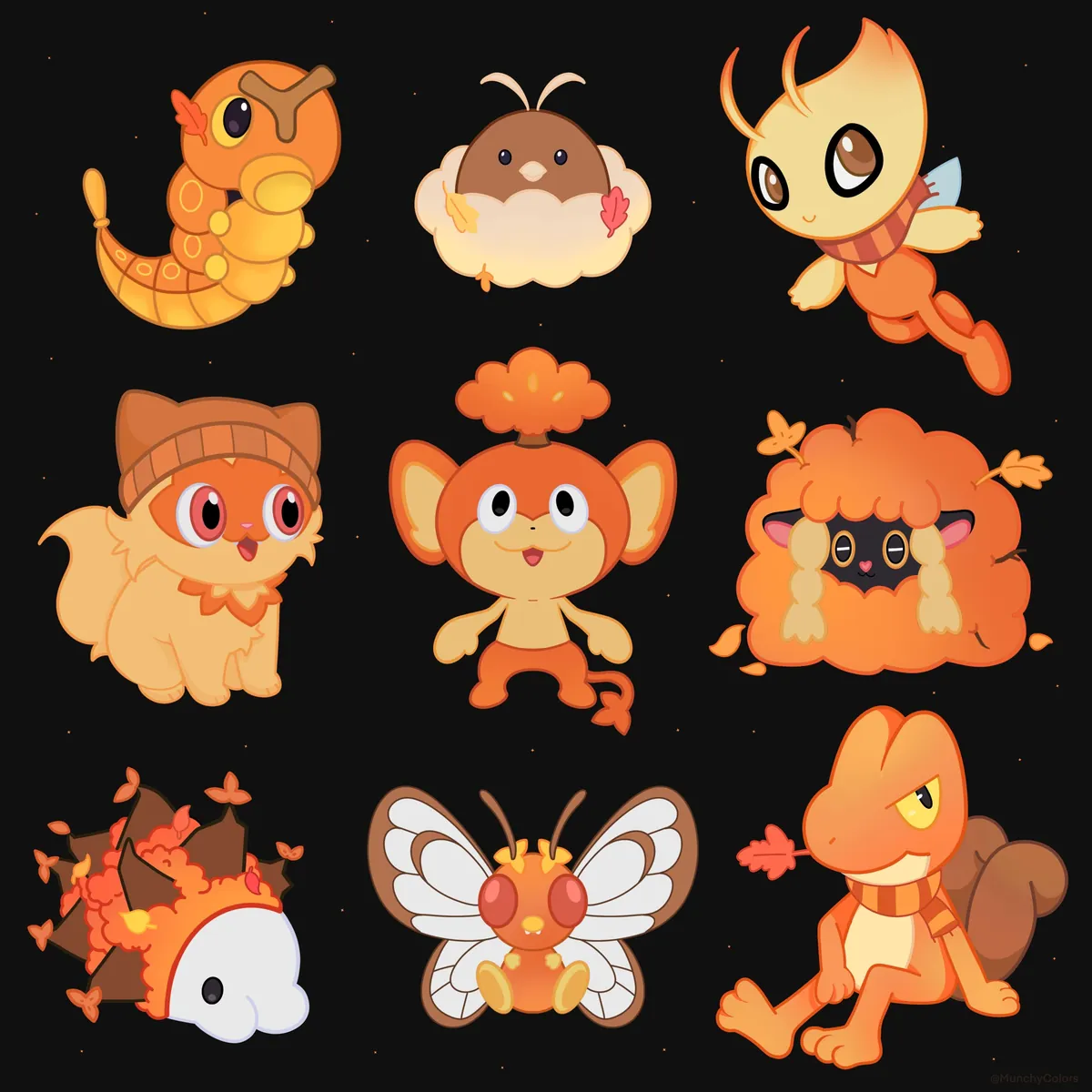 Fall Season Pokémon Designs 🍂🍁✨