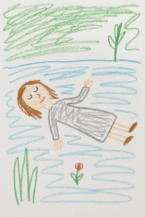 Turn this image into a drawing a 5 year old would make