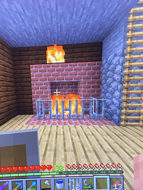 Why the freak is the fire burning the wood? I just want to make a fire place 