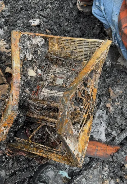 my PC before vs after apartment fire