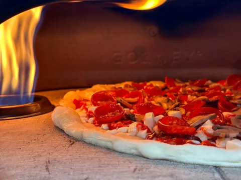 [Homemade] pepperoni and mushroom pizza
