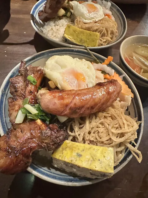 [i ate] Vietnamese broken rice, pork ribs, and sausage!