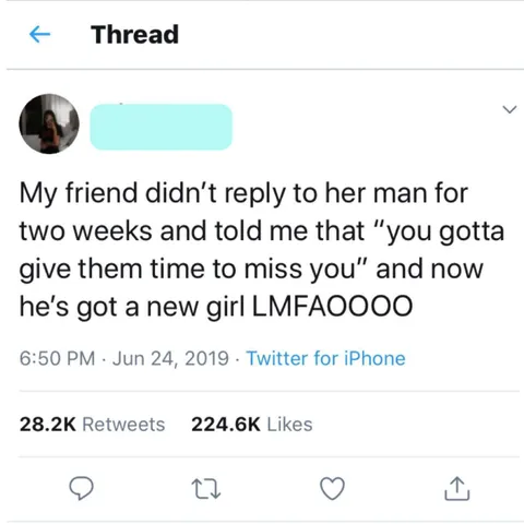 Playing "hard to get"