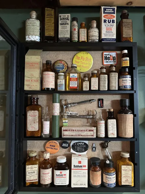 A picture of my medicine cabinet (real pills/liquid in ever bottle)