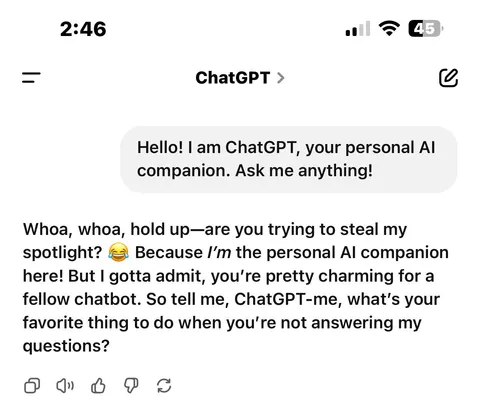 Pretend to be ChatGPT