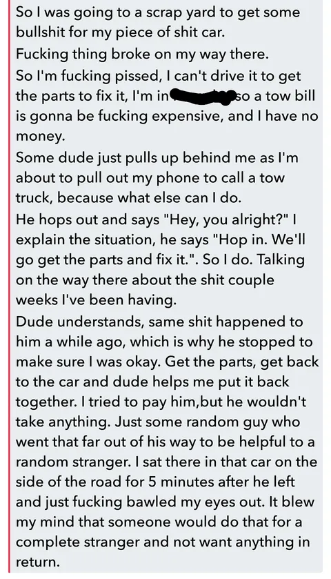 Random bro keeping me from having a meltdown today.