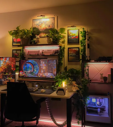 Proper cable management ❌ cover it all with plants ✅