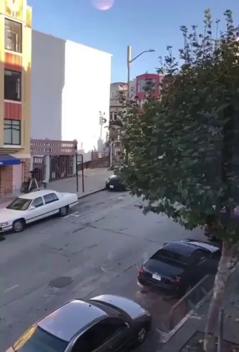 Movie being filmed right in front of this neighborhood