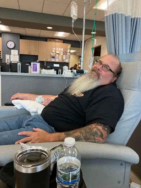 My Dad had his first round of Immunotherapy today so he can stay cancer free