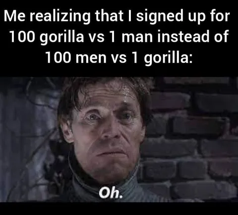 100 Gorilla vs 1 Man...