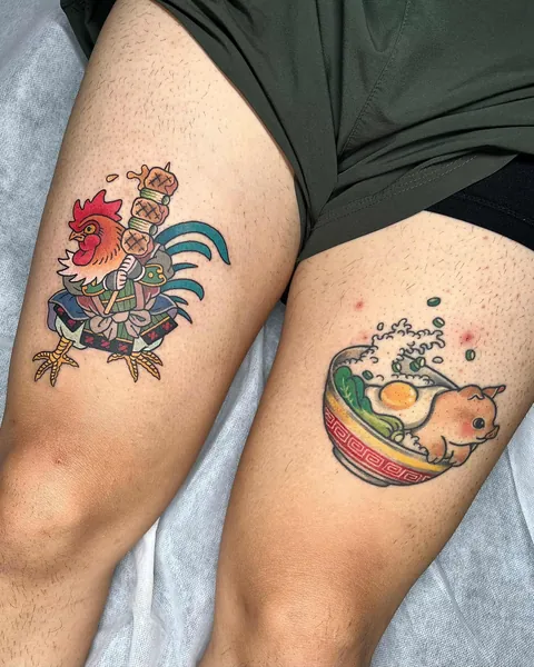 Yakitori Rooster Samurai to go along with my Great Wave Charsiu Bowl - Done by Faith Ray in Taipei Taiwan