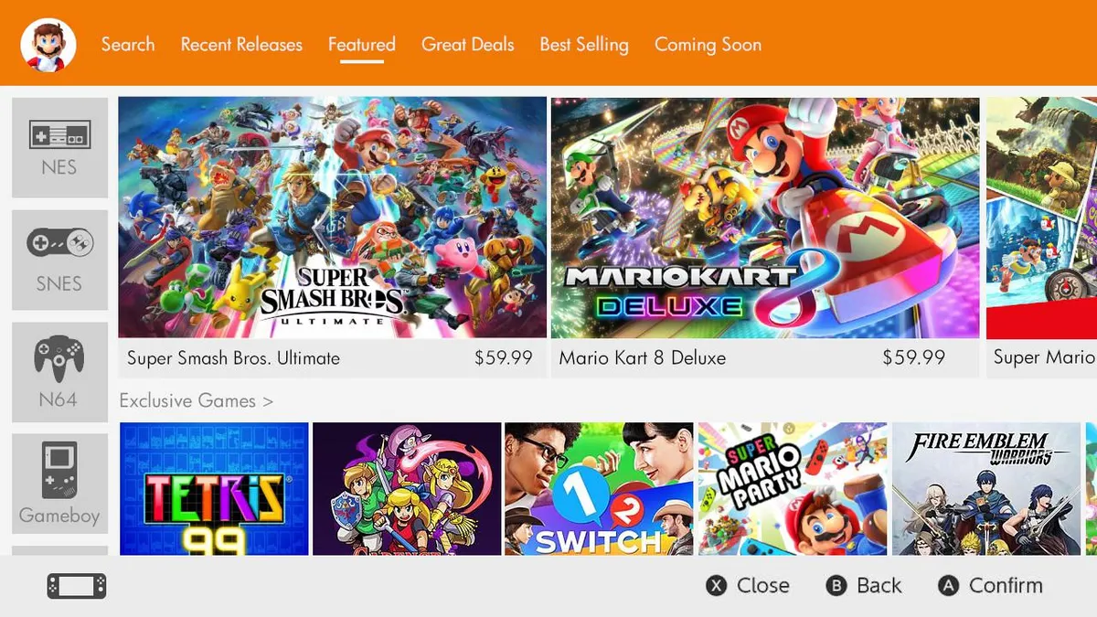 [Mock-up] [Fanmade] Nintendo eShop UI Redesign