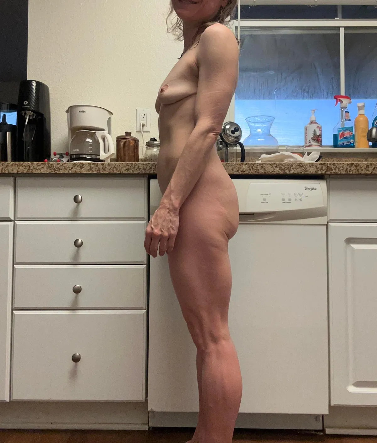 45, 4'11", 107 - coffee's brewing