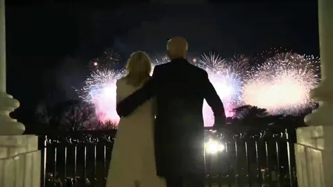 President Joe Biden and First Lady Dr. Jill Biden watching the fireworks last night. Congrats USA, the Cheeto is OUT!