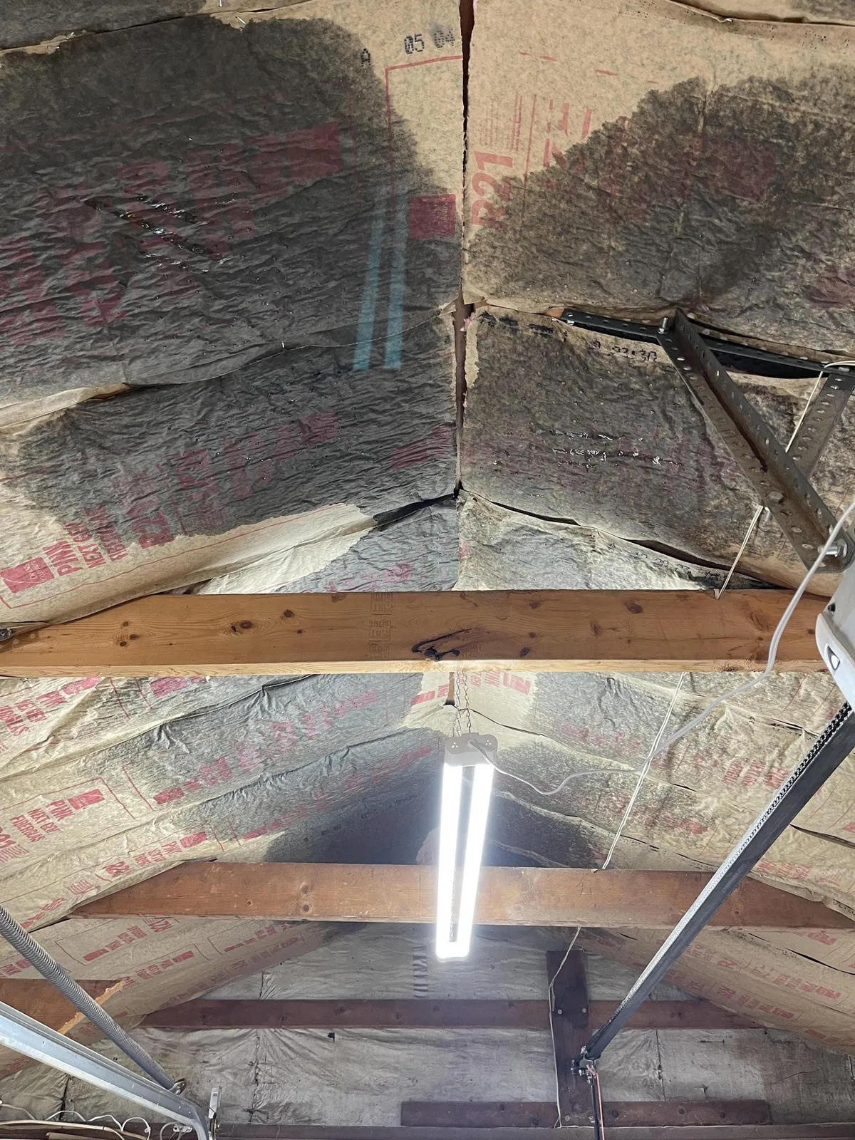 Wtf is going on? Garage insulation is sweating.