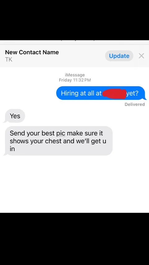Asked a local bar owner if they were hiring…