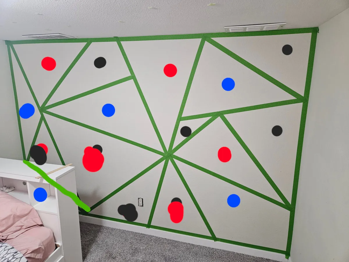 Painted a wall in my daughters room.