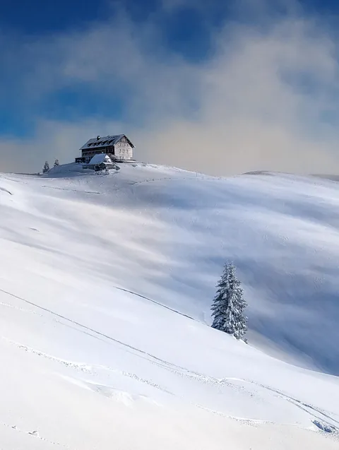 ITAP of a house in the mountains